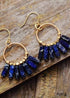 Boho Earrings, Dangle Earrings, Red Blue Green Chakra